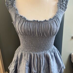 Princess Polly Light Blue Smocked Dress